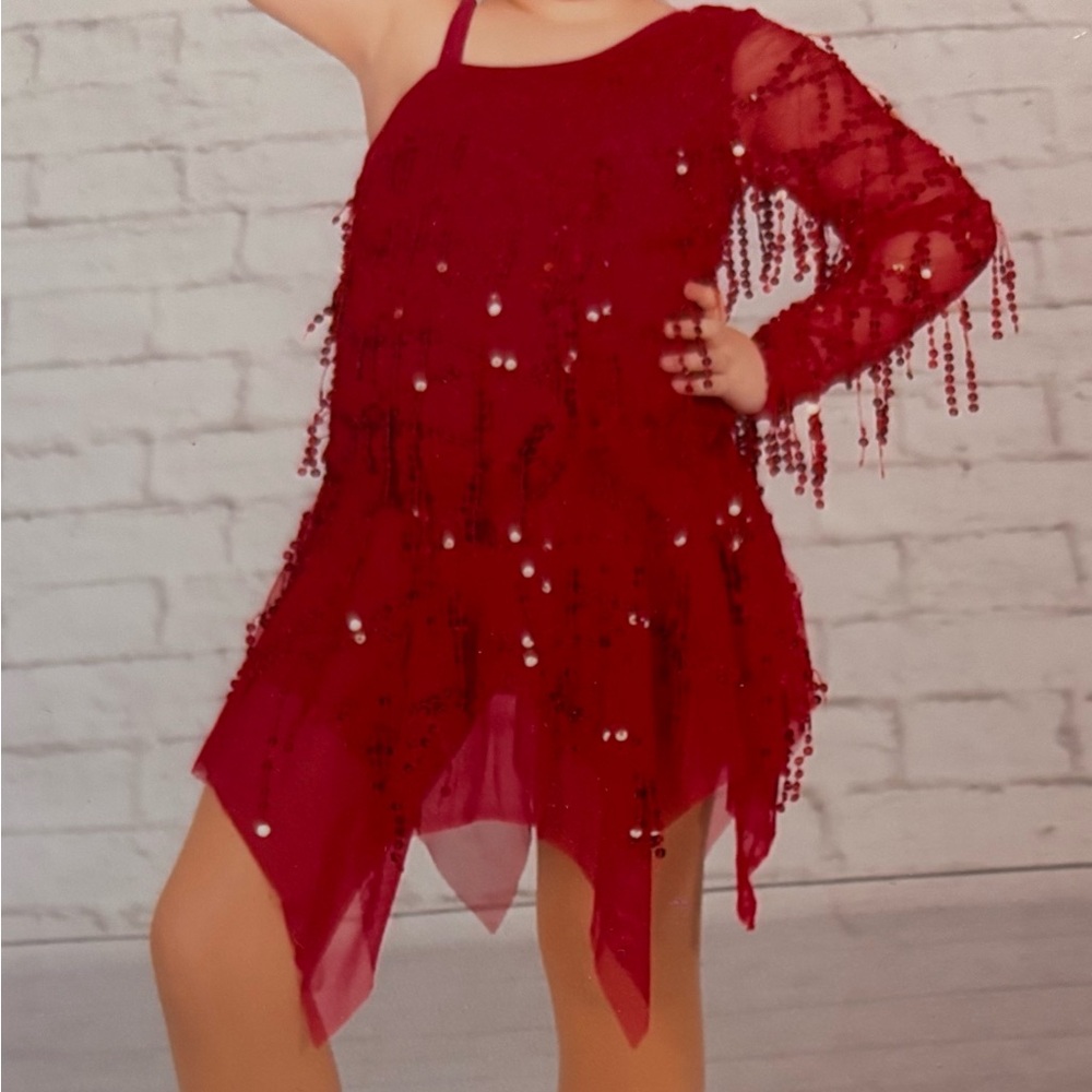 Weissman Red Sequin Dance Costume, worn once.